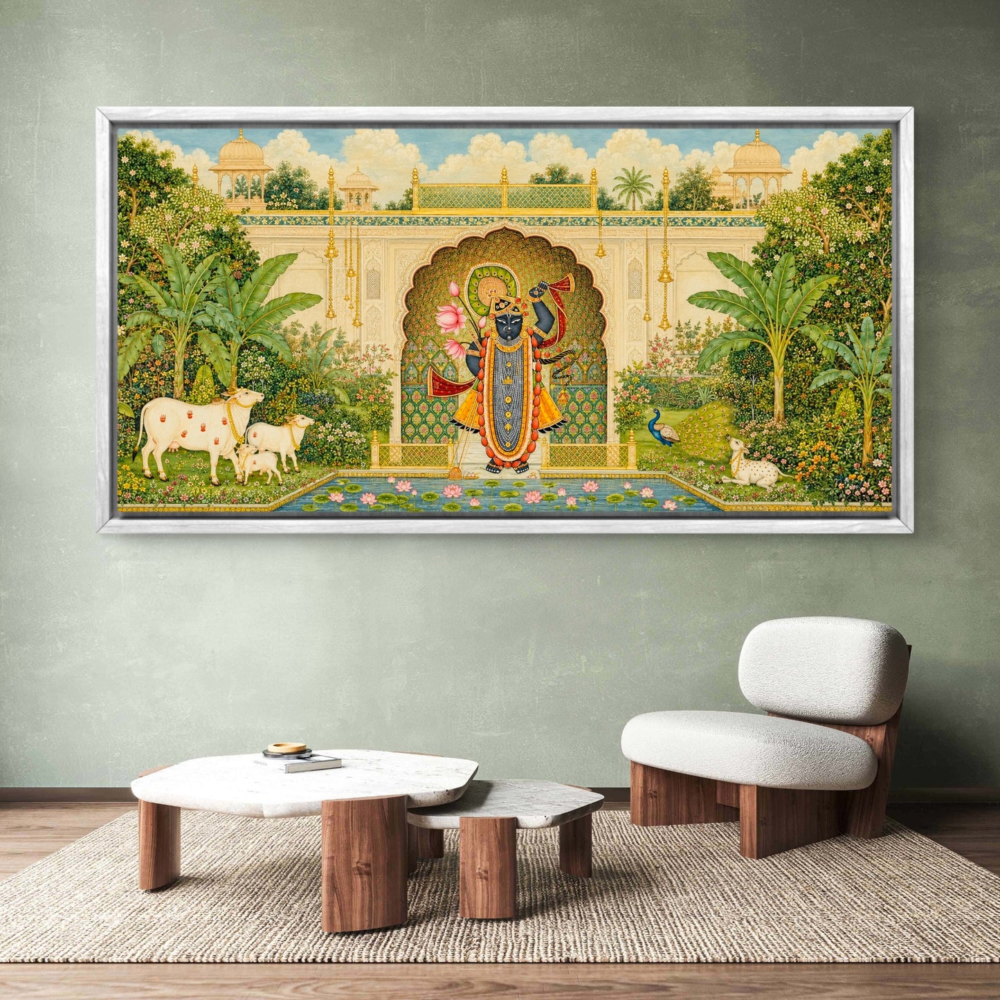 Traditional Pichwai Shrinathji Premium Canvas Painting - Buy Online | Decor By Neon