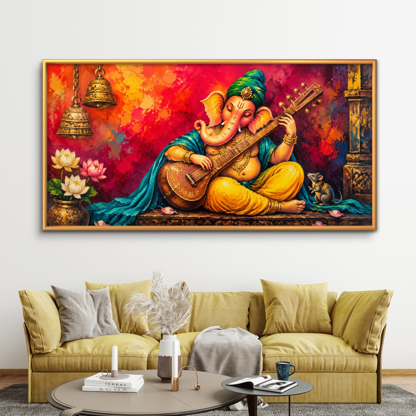 Lord Ganesha Premium Canvas Painting - Buy Online | Decor By Neon