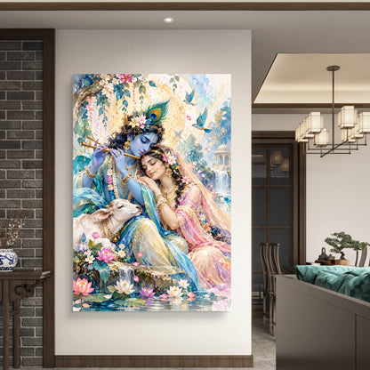 Radha Krishna Premium Canvas Painting