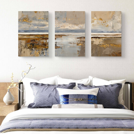 Set of 3 Abstract Art Premium Canvas Painting - Premium Wall Art | Decor By Neon