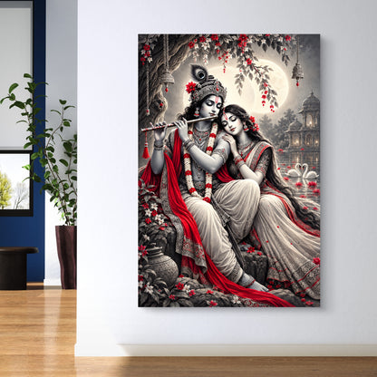 Radha Krishna Premium Canvas Painting