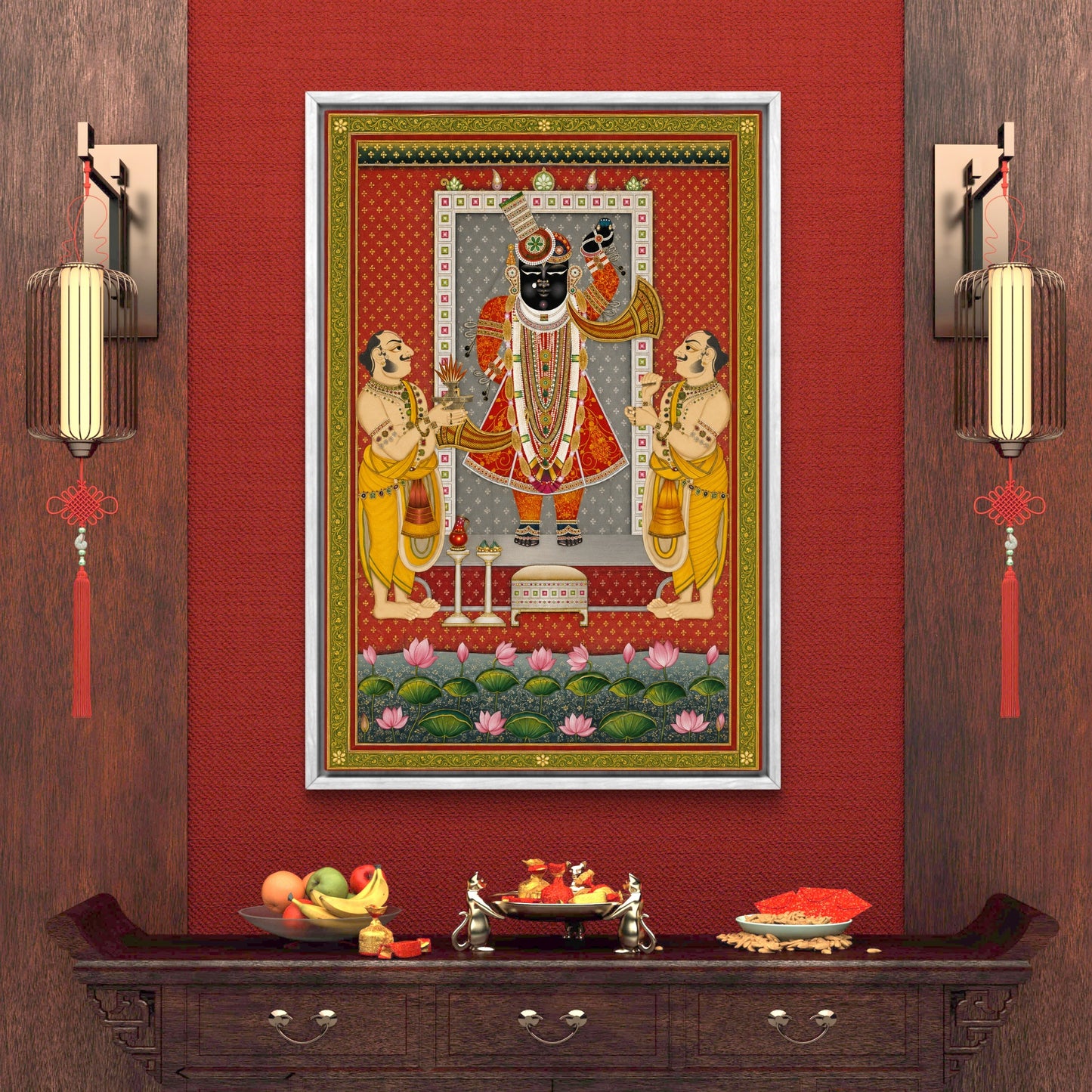 Traditional Pichwai Shrinathji Premium Canvas Painting - Buy Online | Decor By Neon