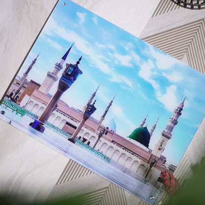 Masjid an Nawabi , Medina Premium Acrylic Islamic Wall Art , Islamic Painting