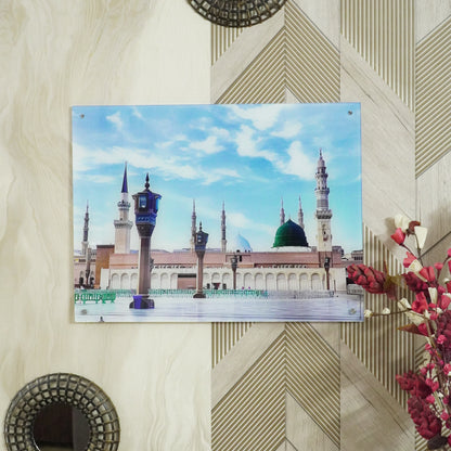 Masjid an Nawabi , Medina Premium Acrylic Islamic Wall Art , Islamic Painting