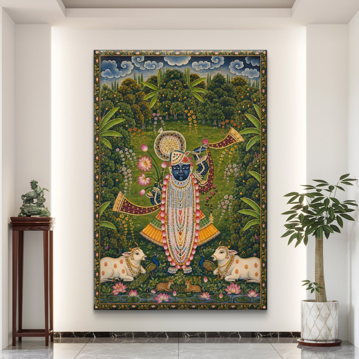 Traditional Pichwai Shrinathji Premium Canvas Painting - Buy Online | Decor By Neon