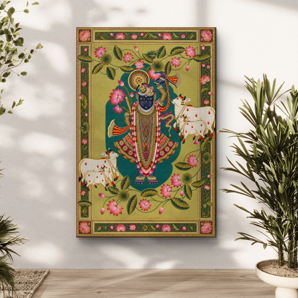 Traditional Pichwai Shrinathji Premium Canvas Painting - Buy Online | Decor By Neon