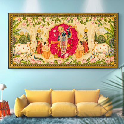 Traditional Pichwai Shrinathji Premium Canvas Painting