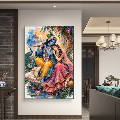 Radha Krishna Premium Canvas Painting