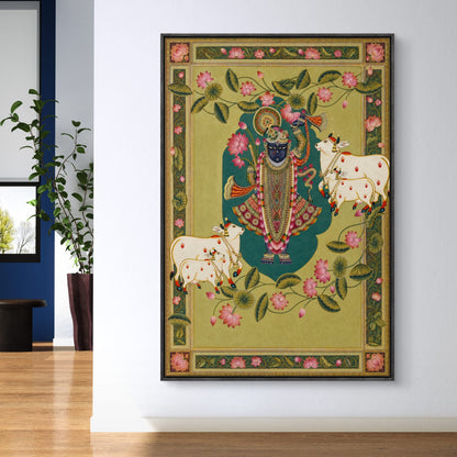 Traditional Pichwai Shrinathji Premium Canvas Painting