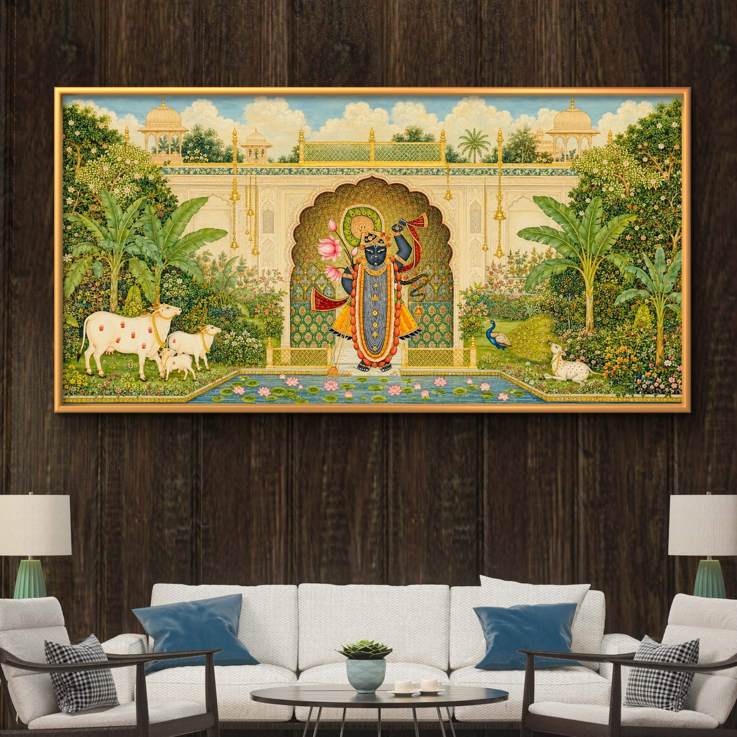 Traditional Pichwai Shrinathji Premium Canvas Painting - Buy Online | Decor By Neon