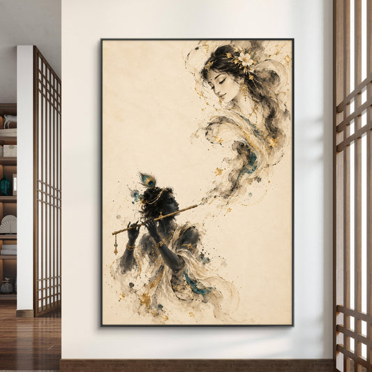 Lord Krishna Premium Canvas Painting - Canvas Wall Art | Decor By Neon