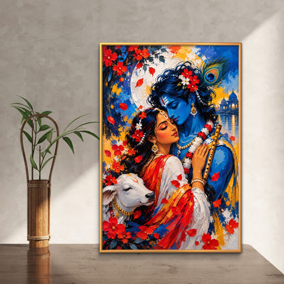 Radha Krishna Premium Canvas Painting