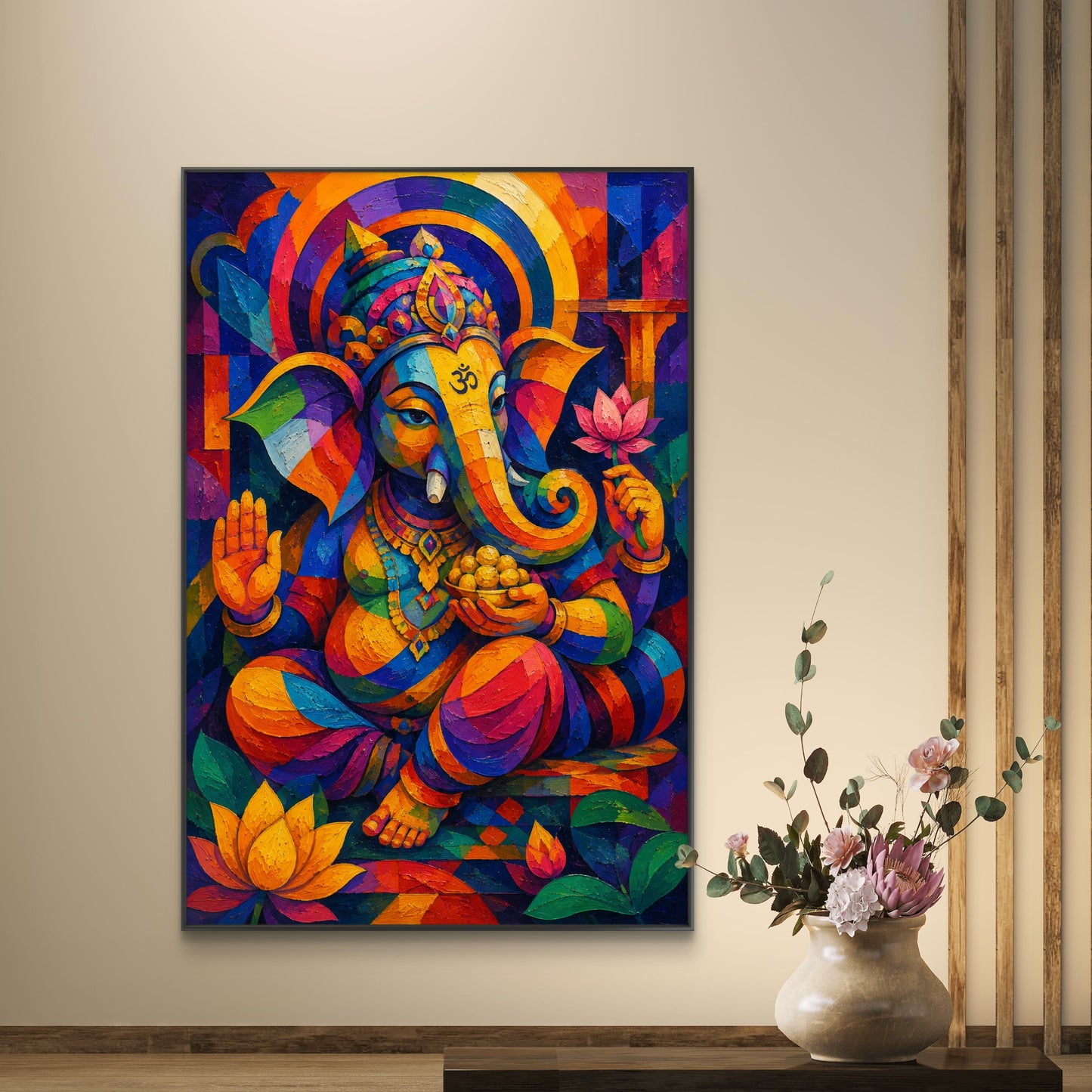 Lord Ganesha Premium Canvas Painting - Buy Online | Decor By Neon