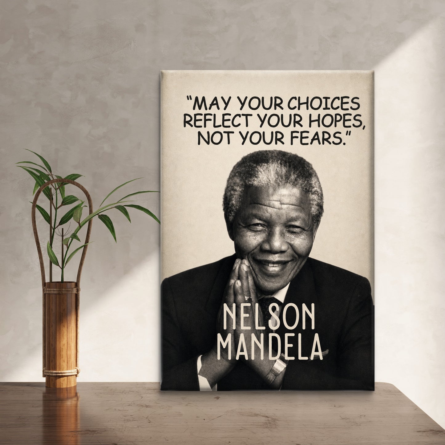 Nelson Mandela Premium Canvas Painting - Buy Online | Decor By Neon