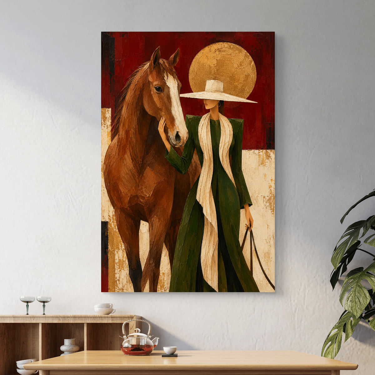 Modern Interiors Portrait Premium Canvas Painting - Buy Online | Decor By Neon
