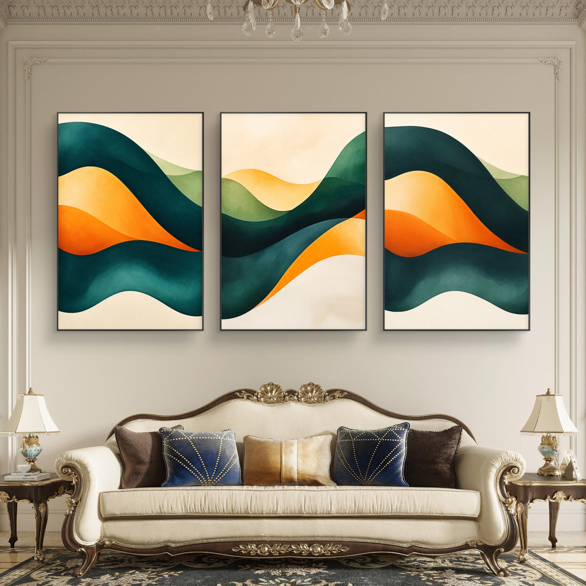 Set of 3 Abstract Art Premium Canvas Painting - Buy Online | Decor By Neon