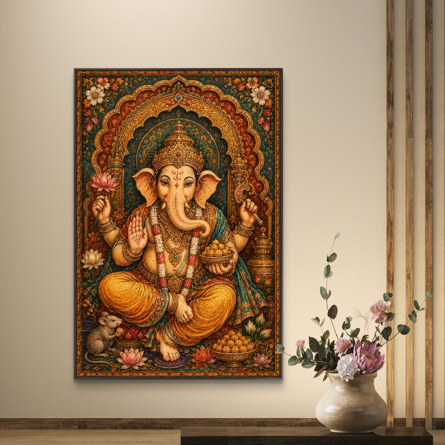 Lord Ganesha Premium Canvas Painting - Buy Online | Decor By Neon