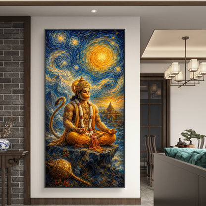 Lord Hanuman Premium Canvas Painting