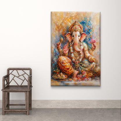 Lord Ganesha Premium Canvas Painting