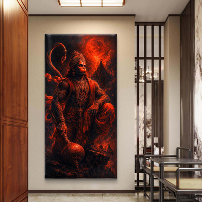 Lord Hanuman Premium Canvas Painting