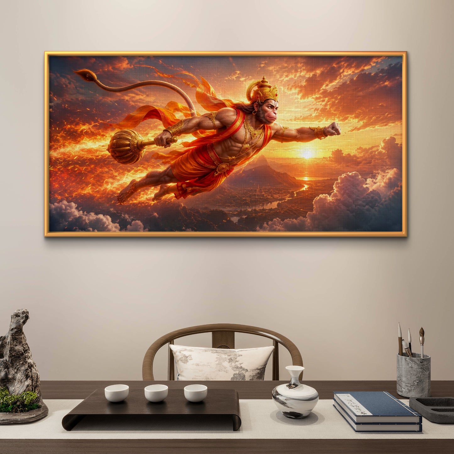 Lord Hanuman Premium Canvas Painting - Buy Online | Decor By Neon