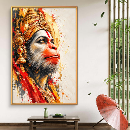Lord Hanuman Premium Canvas Painting