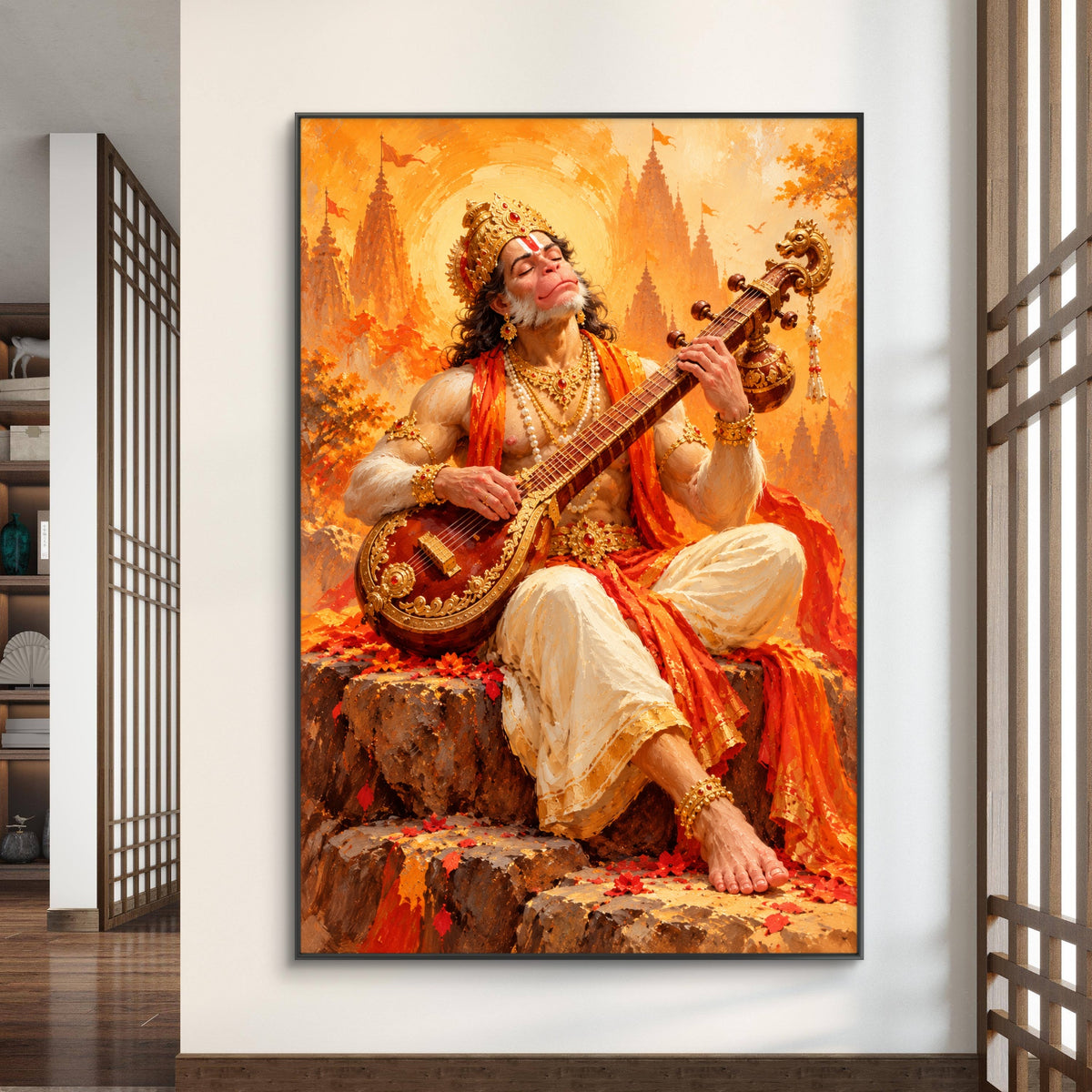 Lord Hanuman Premium Canvas Painting - Buy Online | Decor By Neon