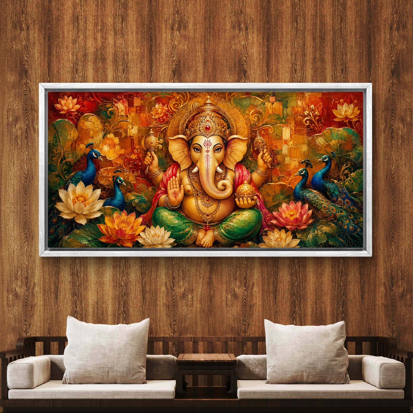 Lord Ganesha Premium Canvas Painting - Buy Online | Decor By Neon