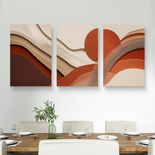 Set of 3 Abstract Art Premium Canvas Painting - Premium Wall Art | Decor By Neon