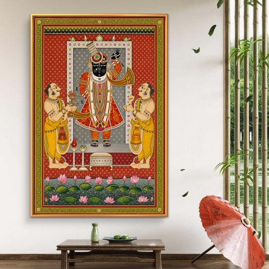 Traditional Pichwai Shrinathji Premium Canvas Painting - Premium Wall Art | Decor By Neon