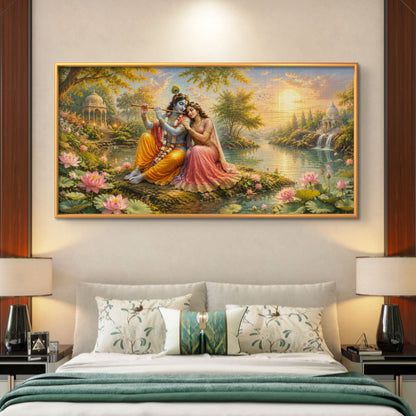 Radha Krishna Premium Canvas Painting