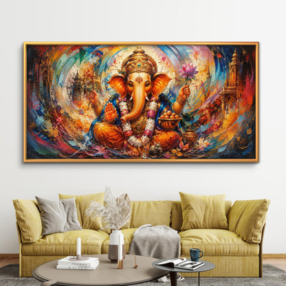 Lord Ganesha Premium Canvas Painting