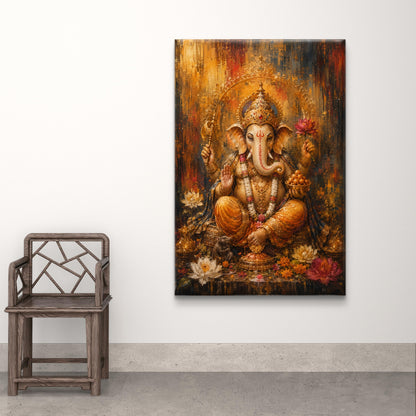 Lord Ganesha Premium Canvas Painting