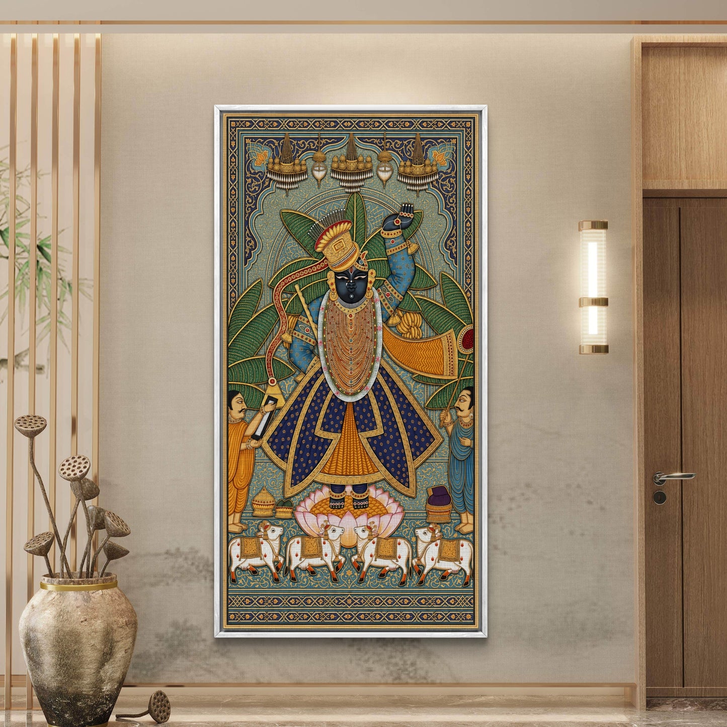 Traditional Pichwai Shrinathji Premium Canvas Painting - Buy Online | Decor By Neon