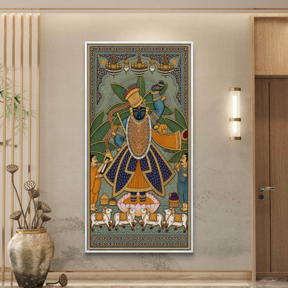 Traditional Pichwai Shrinathji Premium Canvas Painting