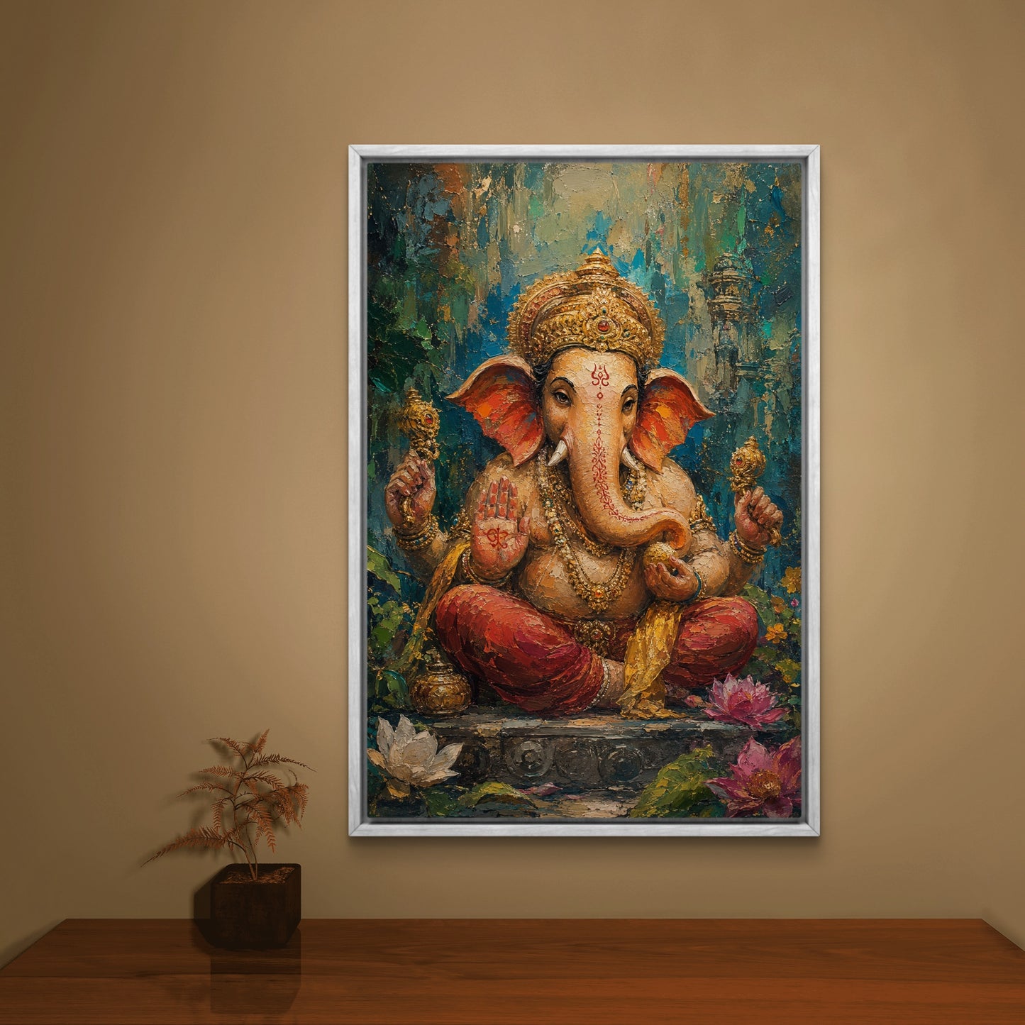 Lord Ganesha Premium Canvas Painting - Buy Online | Decor By Neon
