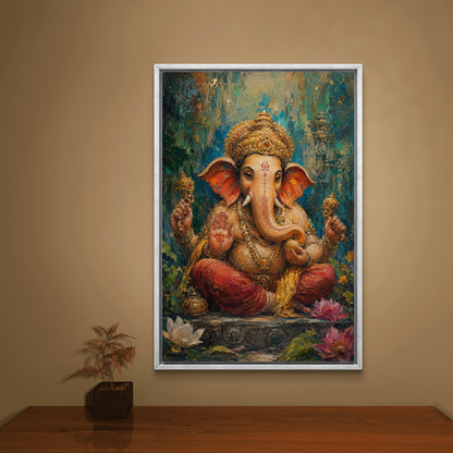Lord Ganesha Premium Canvas Painting