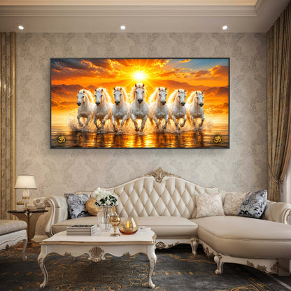 Seven Horses Premium Canvas Painting
