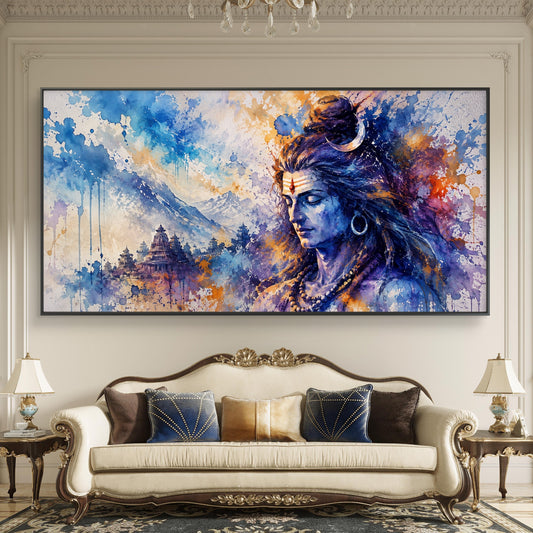 Lord Shiva Premium Canvas Painting - Canvas Wall Art | Decor By Neon