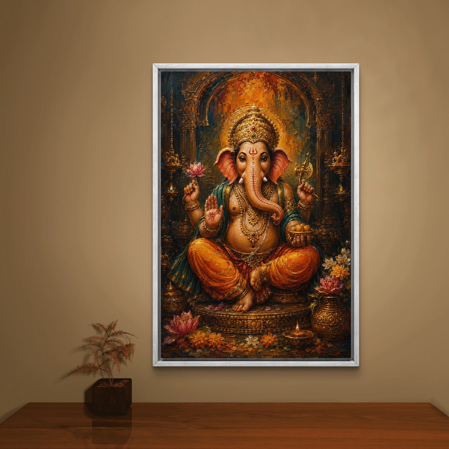 Lord Ganesha Premium Canvas Painting - Buy Online | Decor By Neon