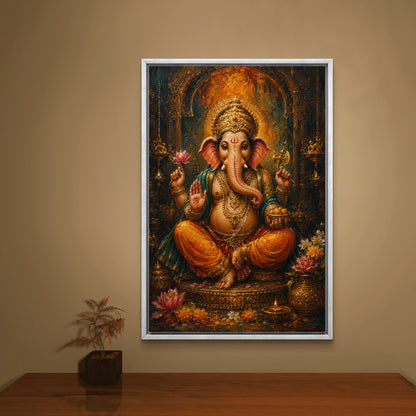 Lord Ganesha Premium Canvas Painting