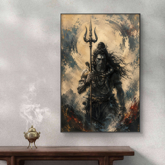 Lord Shiva Premium Canvas Painting - Canvas Wall Art | Decor By Neon