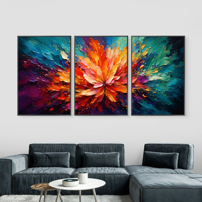 Set of 3 Abstract Art Premium Canvas Painting