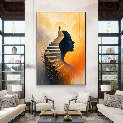 Modern Interiors Portrait Premium Canvas Painting