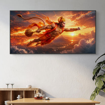 Lord Hanuman Premium Canvas Painting