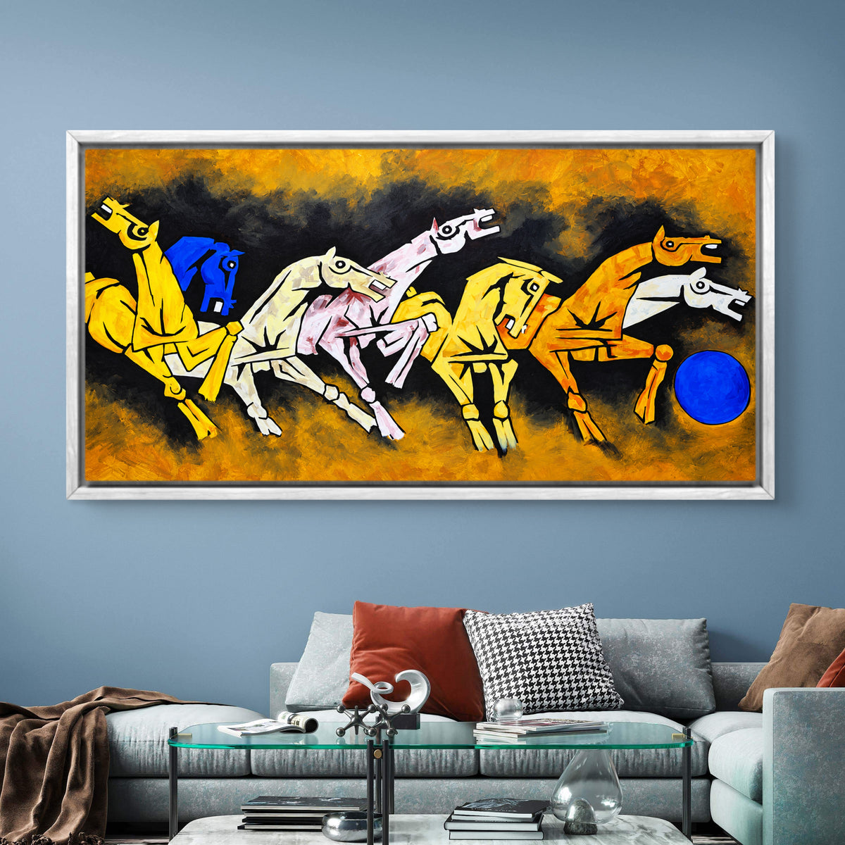 Seven Horses Premium Canvas Painting - Buy Online | Decor By Neon