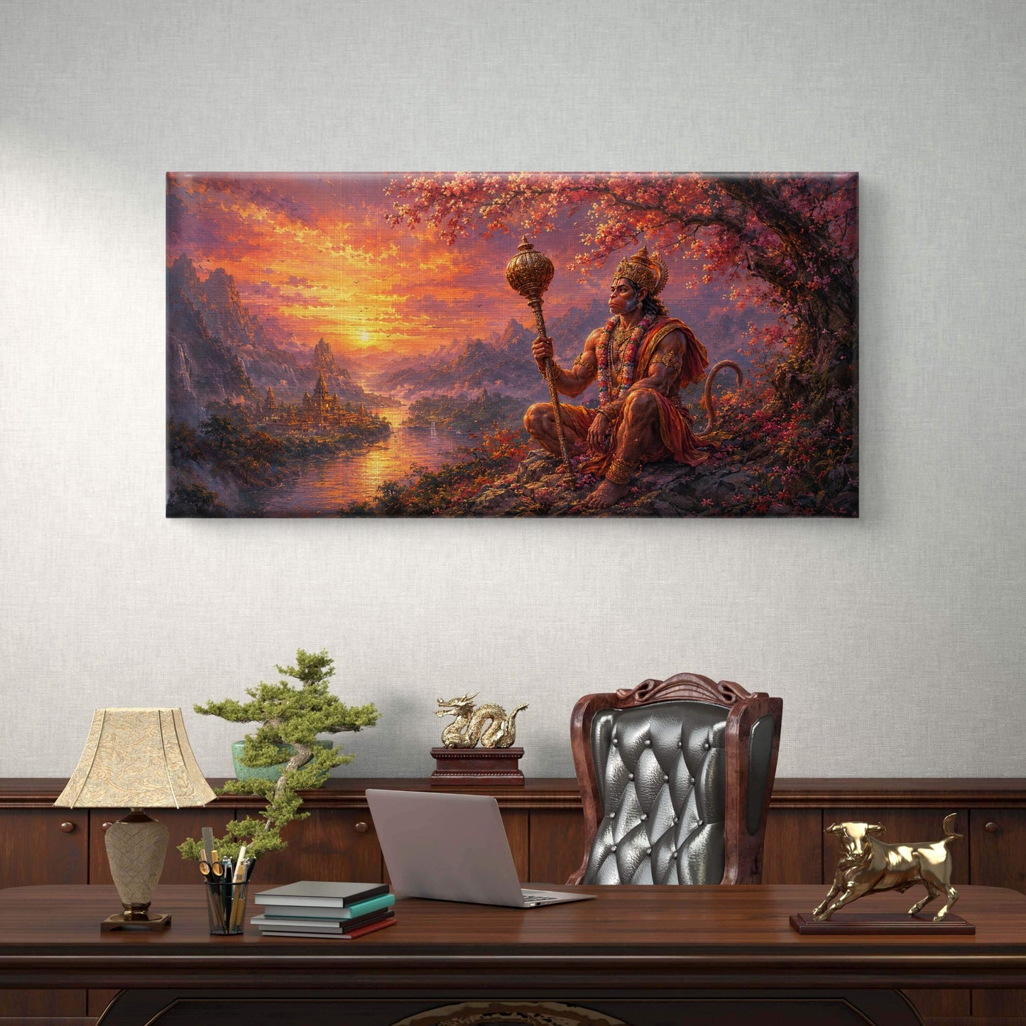 Lord Hanuman Premium Canvas Painting - Buy Online | Decor By Neon