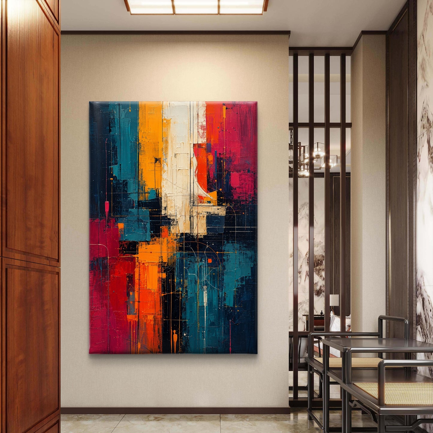 Abstract Art Premium Canvas Painting - Buy Online | Decor By Neon