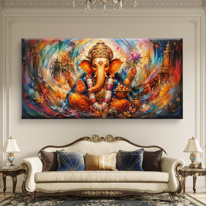 Lord Ganesha Premium Canvas Painting