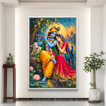 Radha Krishna Premium Canvas Painting